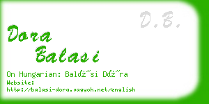 dora balasi business card